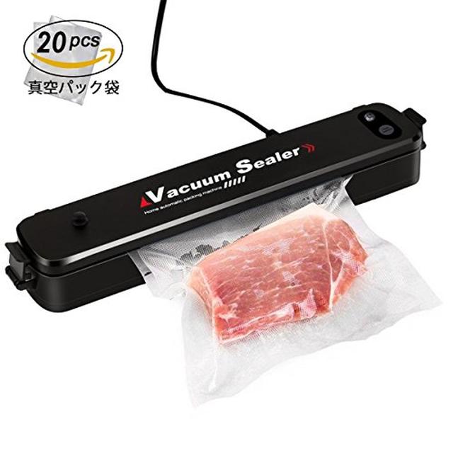 画像: Amazon | 真空パック器 自動真空パック器 EIVOTOR 真空パック機 フードシーラー機 真空包装機 小型 家庭用 脱気密封 鮮度長持ち 操作簡単 強力吸引力 食品保存 家庭用 業務用 脱気シーラー ワンタッチ 乾湿対応 日本語説明書付き ブラック | EIVOTOR | シーラー 通販