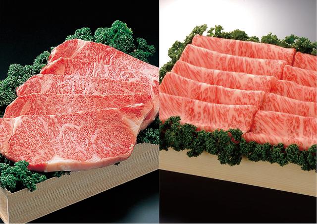 画像: 佐賀牛（ロースステーキ用200g×5枚）＋（ローススライス500g×2箱）