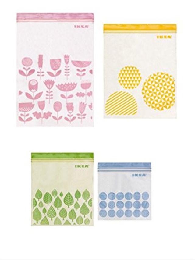 画像: Amazon｜☆2016NEW☆　IKEA　ISTAD　プラスチック袋　アソート　合計８０ピース　（ピンク＆イエロー）30ピース （グリーン＆ブルー） 50ピース｜ポリ袋ストッカー オンライン通販
